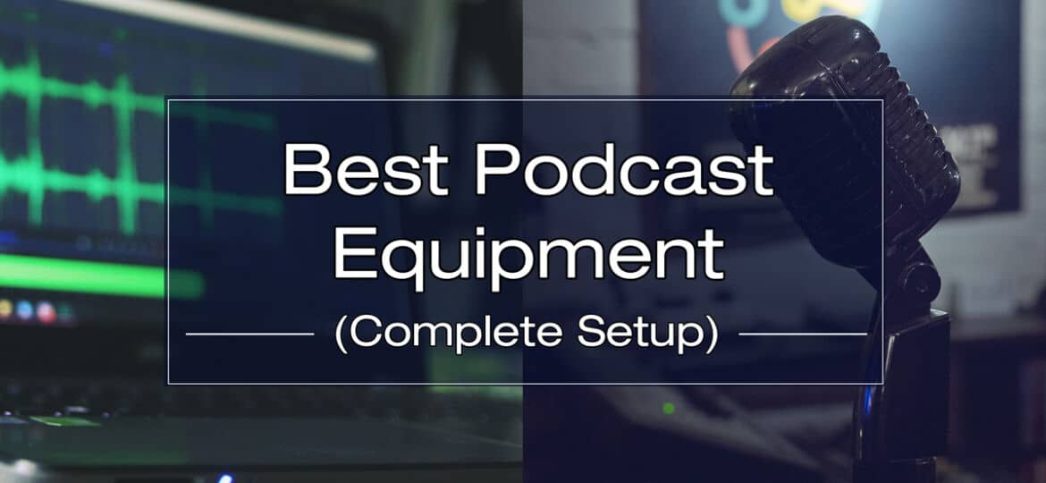 podcast equipment podcast setup microphone laptop